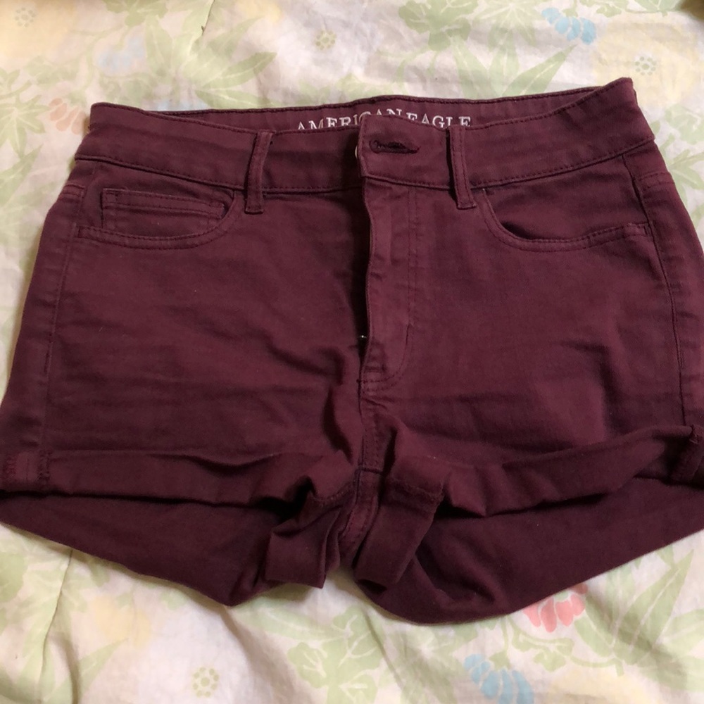 American eagle high rise jean shorts size 4